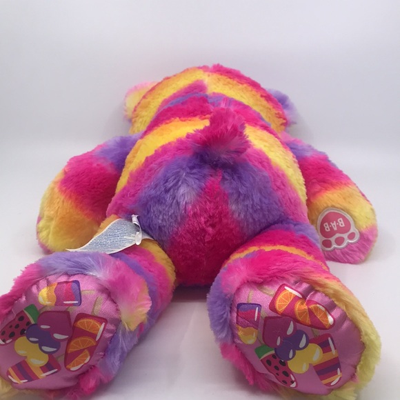 Build A Bear Plush Rainbow Candy Tripe With Eyelashes Stuffed Animal 17” - Picture 5 of 14